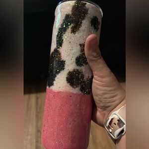Cow print tumbler